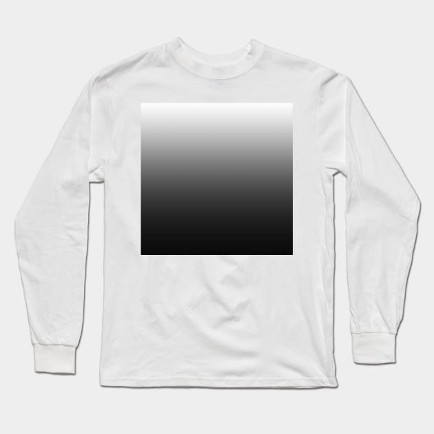 White to Grey to Black Gradient Long Sleeve T-Shirt by Whoopsidoodle